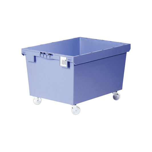 Reusable container with castors, with plastic swivel castors, LxWxH 800 x 600 x 523 mm.