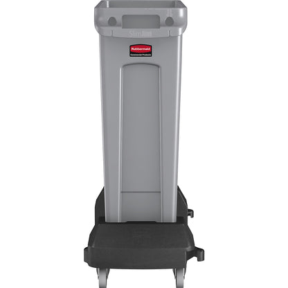 SLIM JIM® waste container set, 60 l, with plastic trolley, grey.