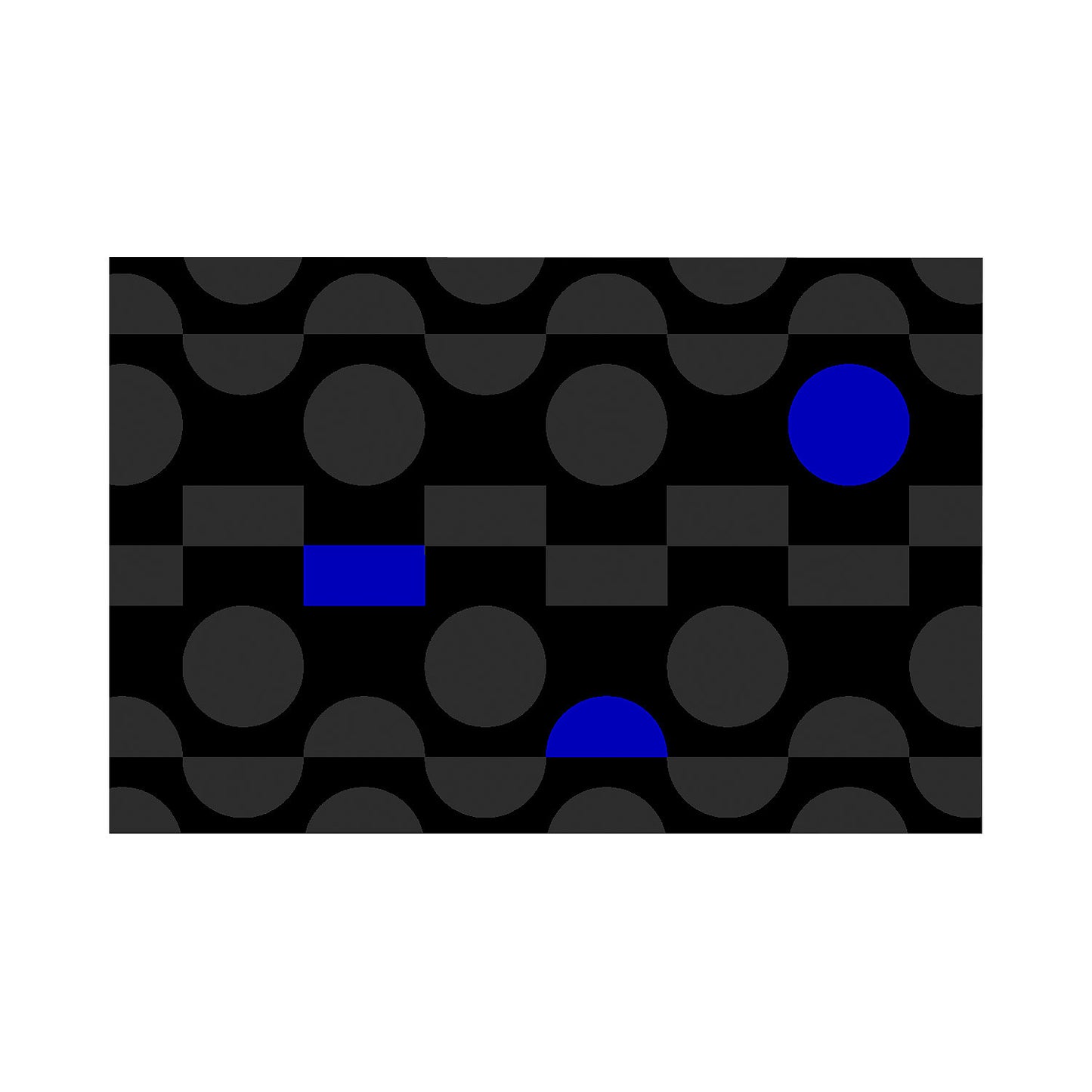 Entrance matting, Notrax Déco Design™, LxW 1800 x 1200 mm, grey/black/blue.