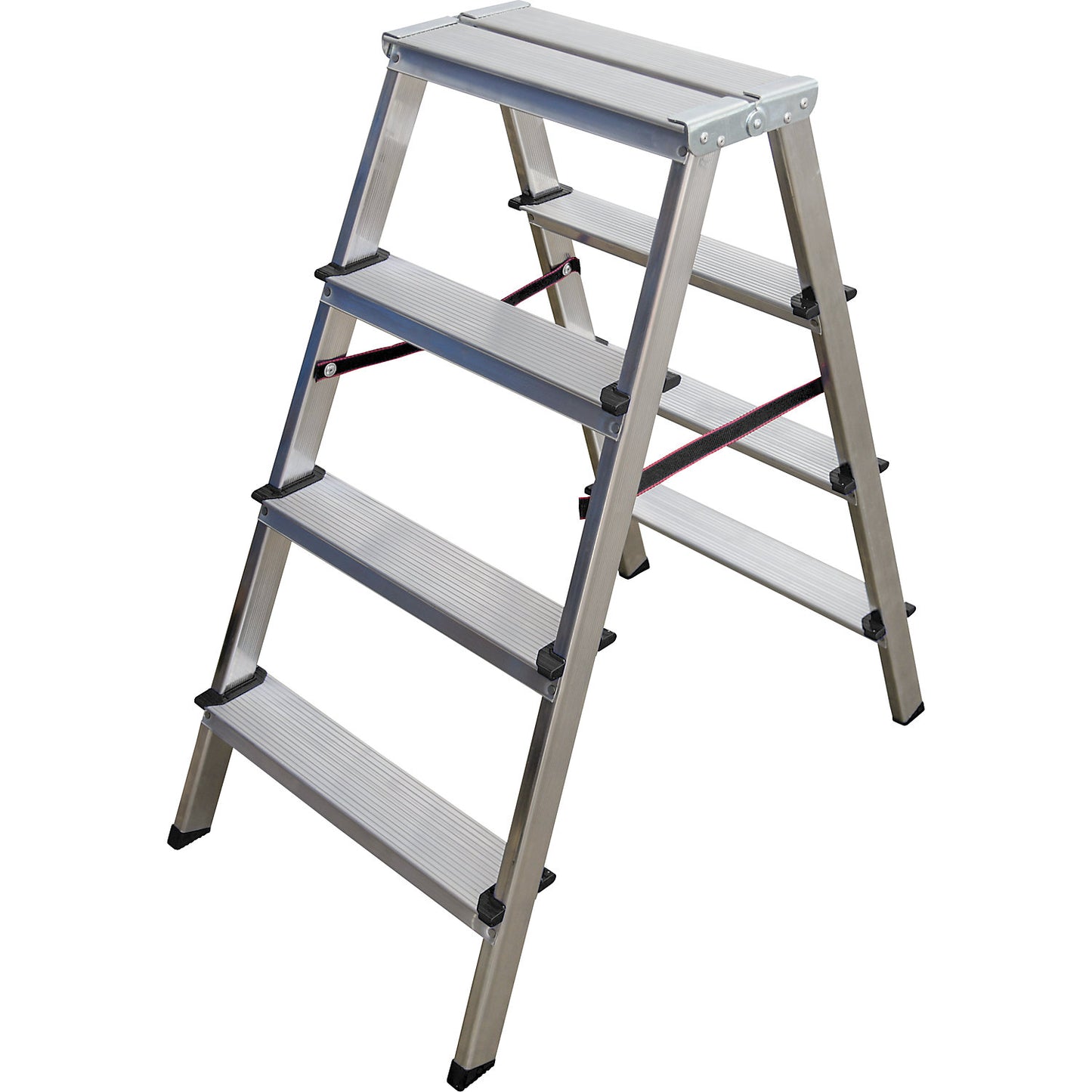 Step ladder, double sided access, 2 x 4 steps.