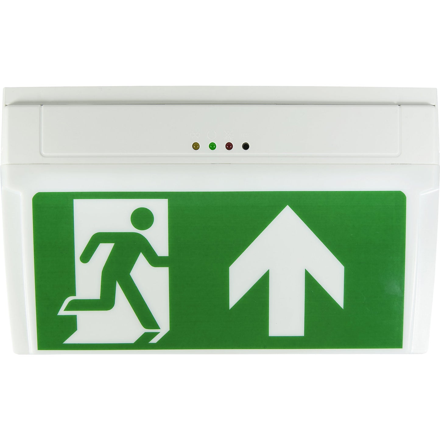 LED escape sign luminaire, E-LUX STANDARD wall/ceiling mounted, 3h LED AT, white.
