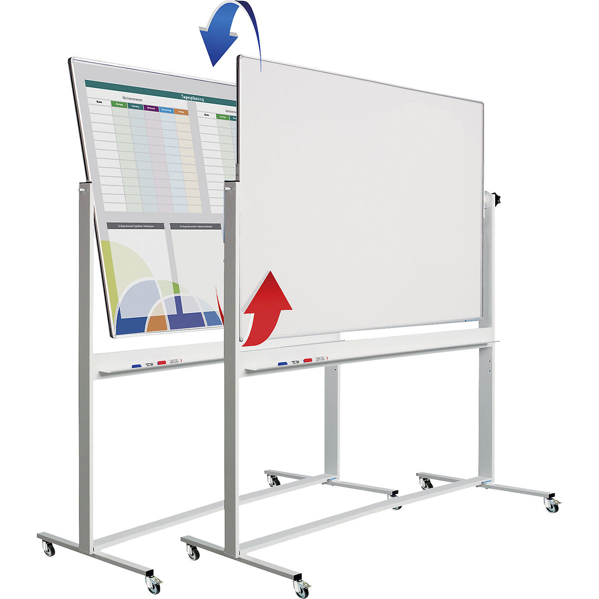 Custom printed rotating board, mobile, printed on one side, WxH 2000 x 1000 mm.