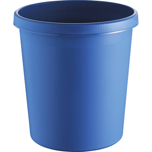Waste paper bin made of polythene, capacity 18 l, pack of 15, blue.