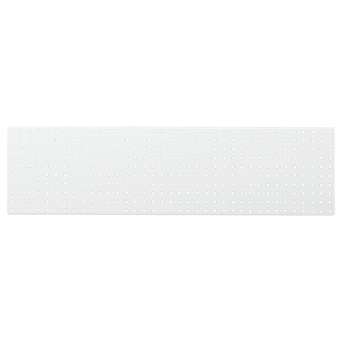 Perforated wall for work table, rear panel, to support tool holders.
