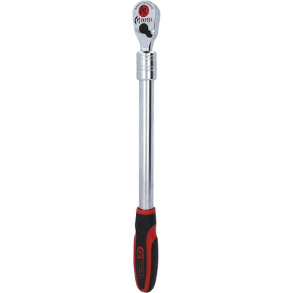 1/2'' MONSTER telescopic reversible ratchet, 100 tooth, red/black.