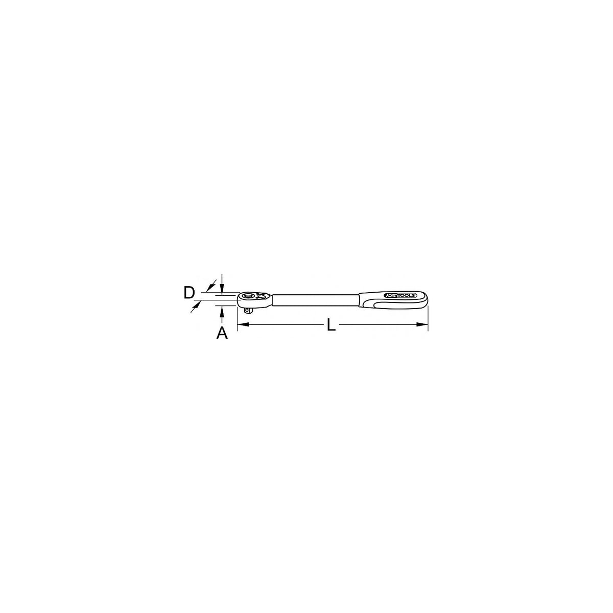 1/2'' MONSTER telescopic reversible ratchet, 100 tooth, red/black.