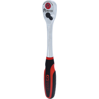 1/2'' MONSTER reversible ratchet, 100 tooth, red/black.