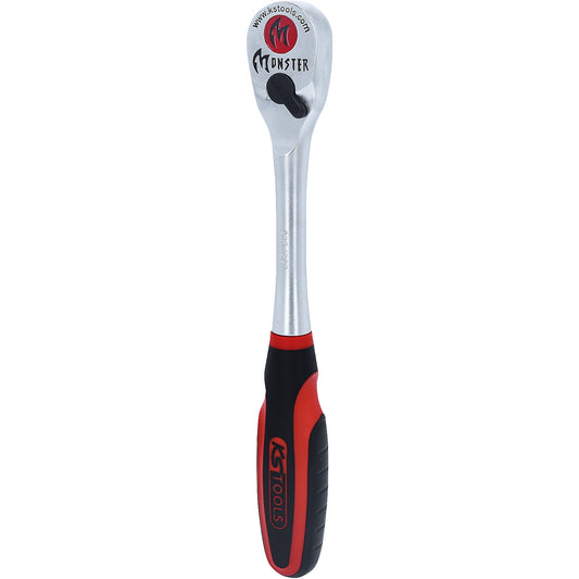 1/2'' MONSTER reversible ratchet, 100 tooth, red/black.