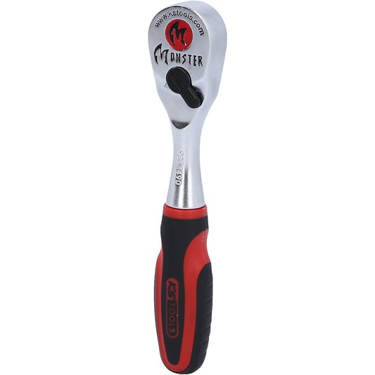 1/4'' MONSTER reversible ratchet for bits, 80 tooth, red/black.