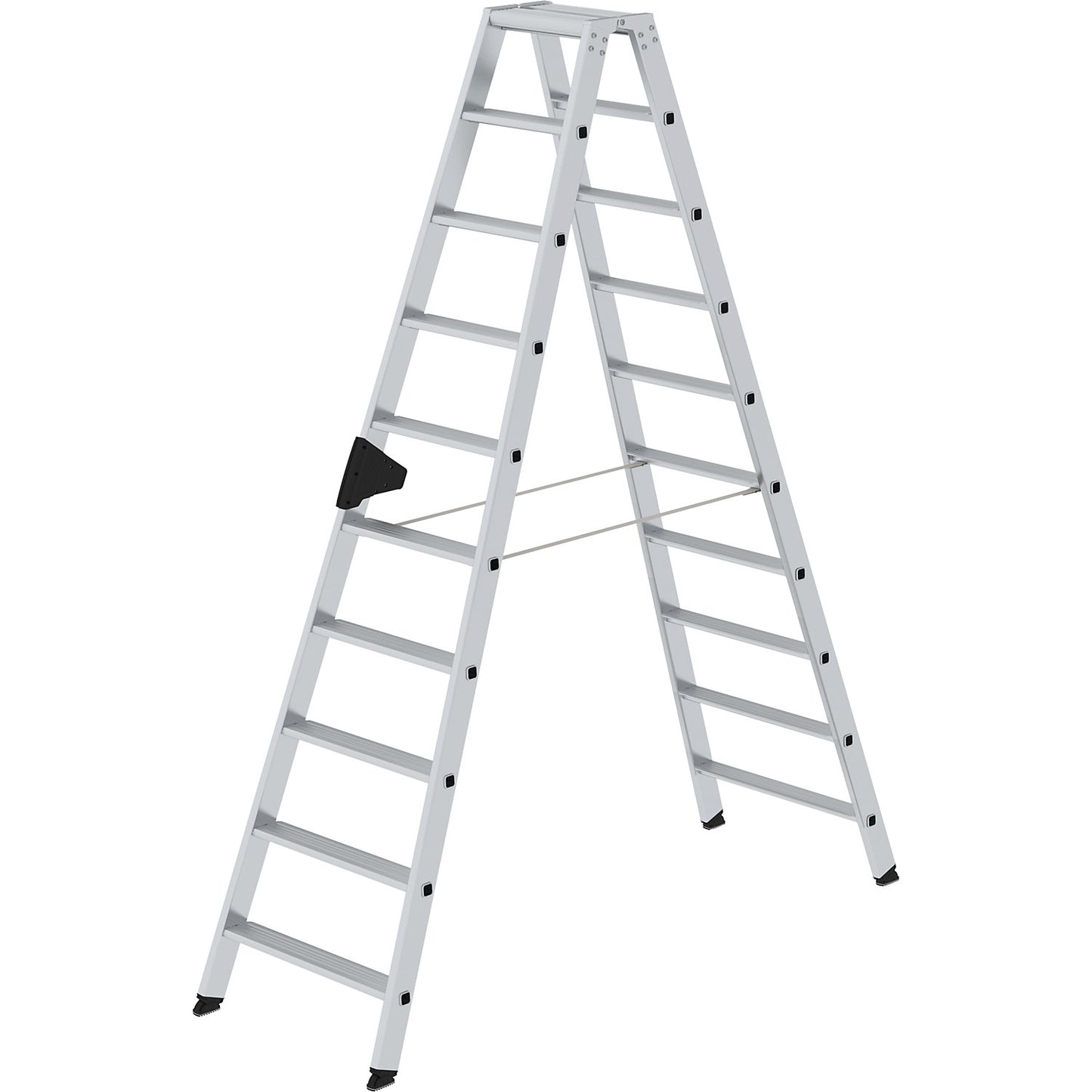 Step ladder, double sided, comfort model with ergo pad®, 2x10 steps.