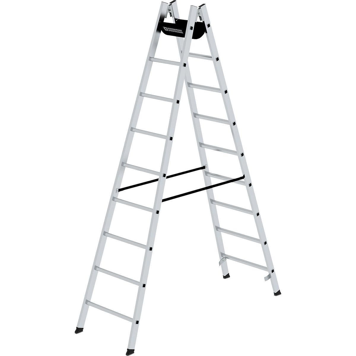 Safety rung ladder, double sided access, rungs 30 x 30 mm, non-slip, 2x9 rungs.