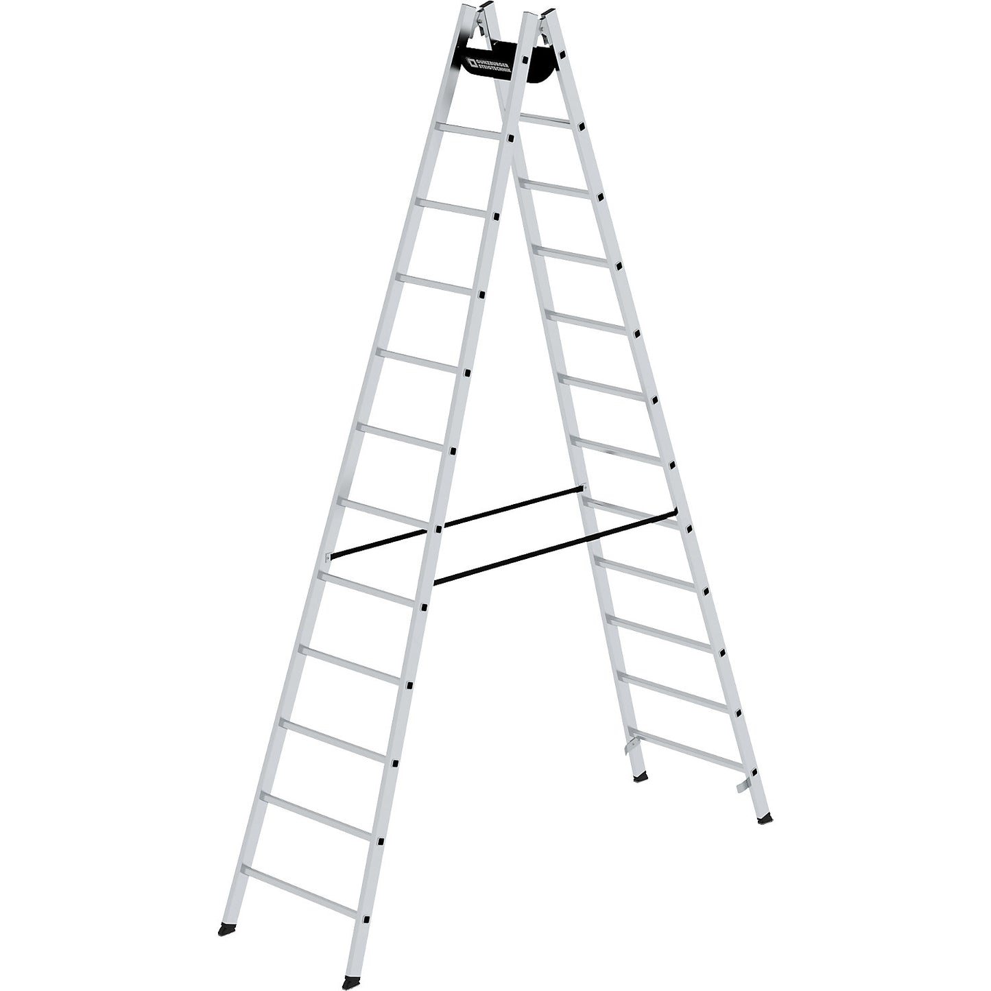 Safety rung ladder, double sided access, rungs 30 x 30 mm, non-slip, 2x12 rungs.