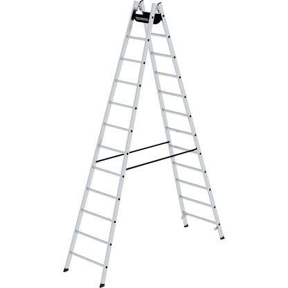 Safety rung ladder, double sided access, rungs 30 x 30 mm, non-slip, 2x12 rungs.