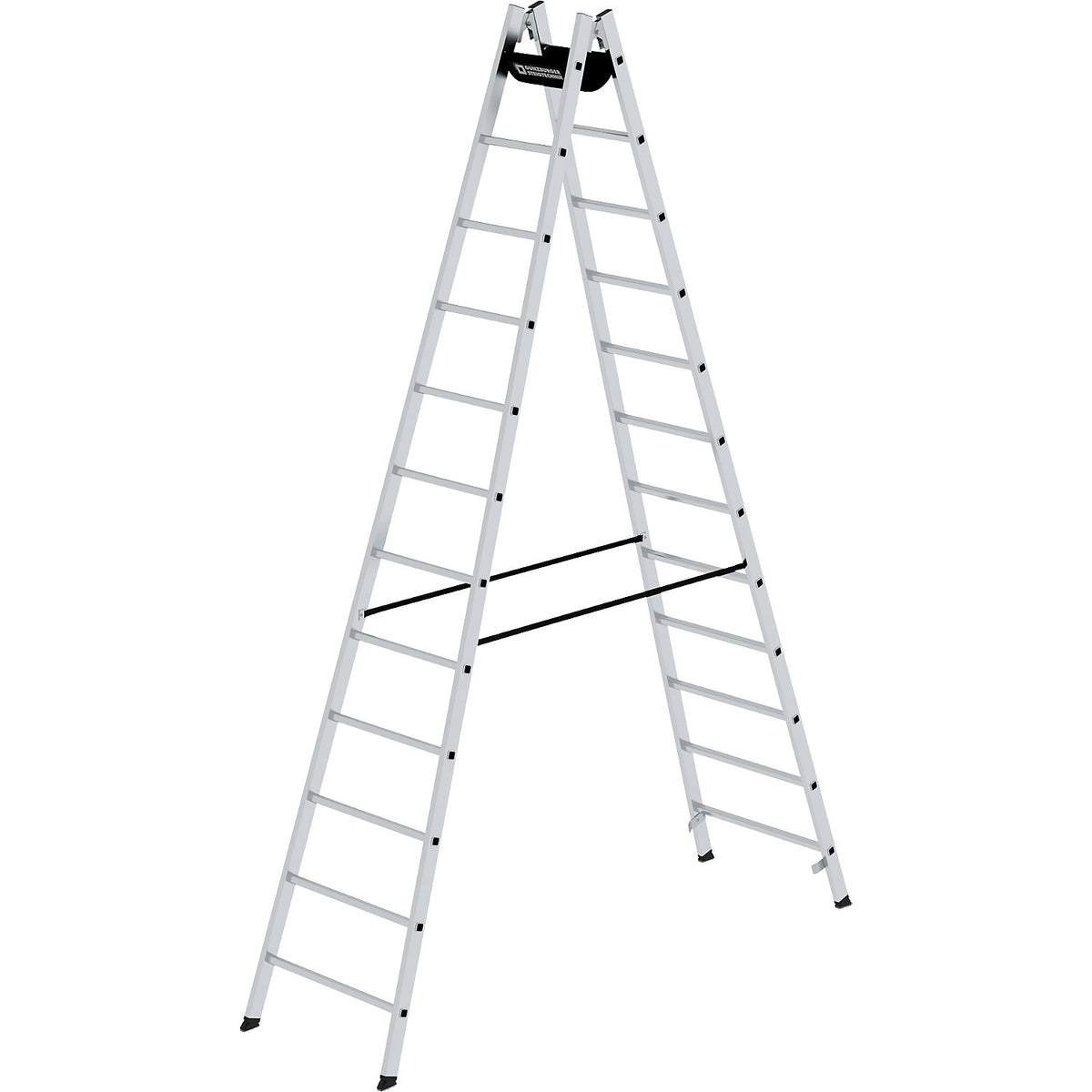 Safety rung ladder, double sided access, rungs 30 x 30 mm, non-slip, 2x12 rungs.