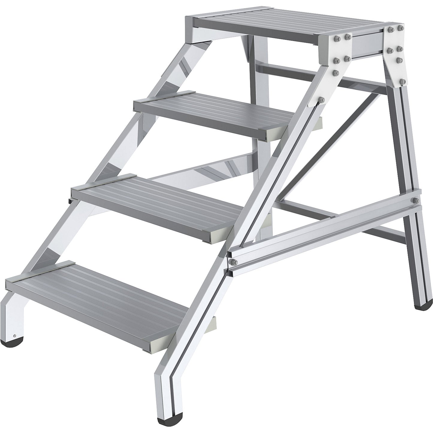 Heavy duty machine steps, STANDARD, max. load 300 kg, 4 steps.