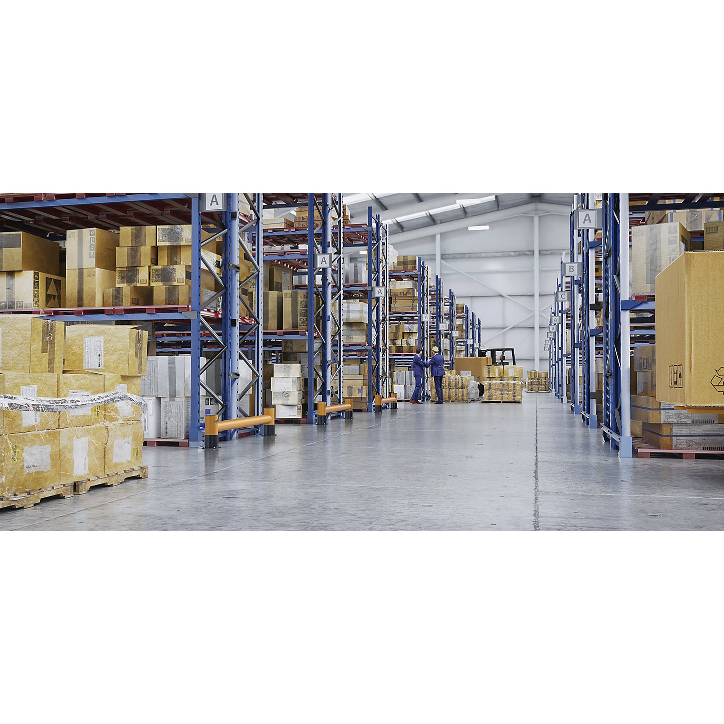 Shelf unit end protection, single plank, H 400 mm, L 1200 mm.