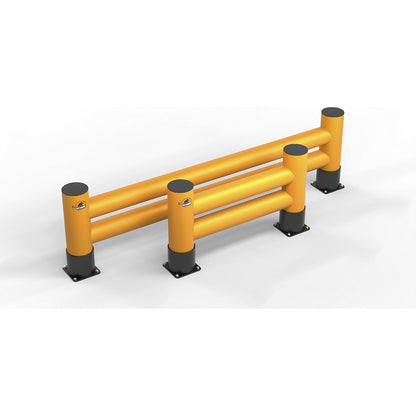 Shelf unit end protection, double plank, H 600 mm, L 1200 mm.