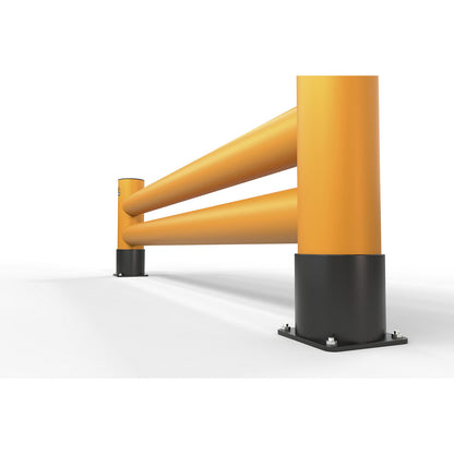 Shelf unit end protection, double plank, H 600 mm, L 2500 mm.