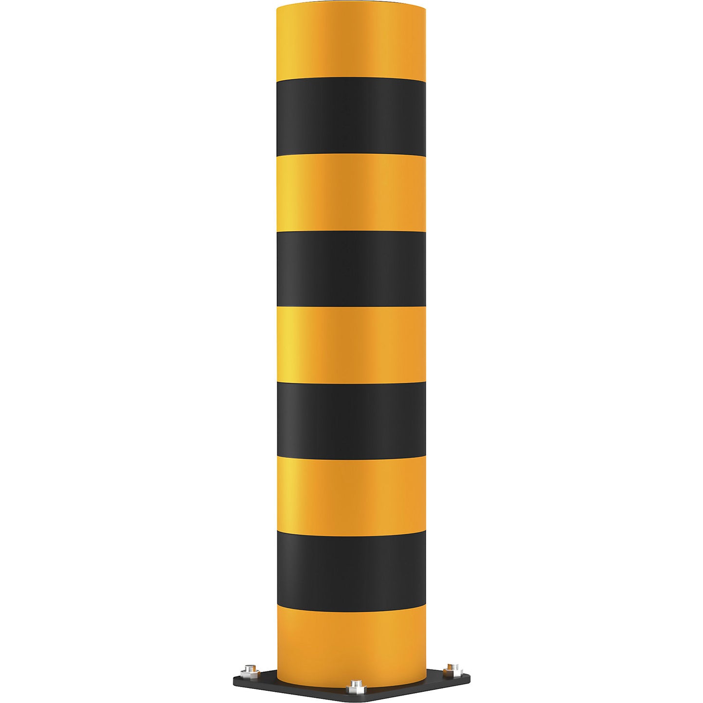 STRONG crash protection bollard, tube diameter 200 mm, traffic yellow, height 600 mm.