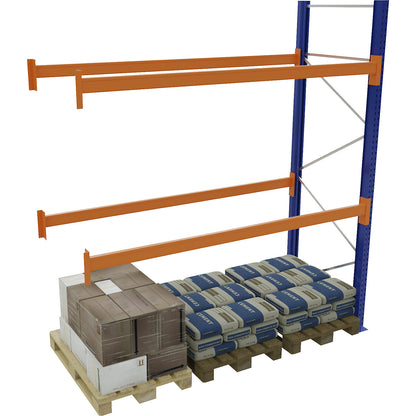 Pallet racking, extension shelf unit, width 2786 mm, HxD 3000 x 1100 mm.