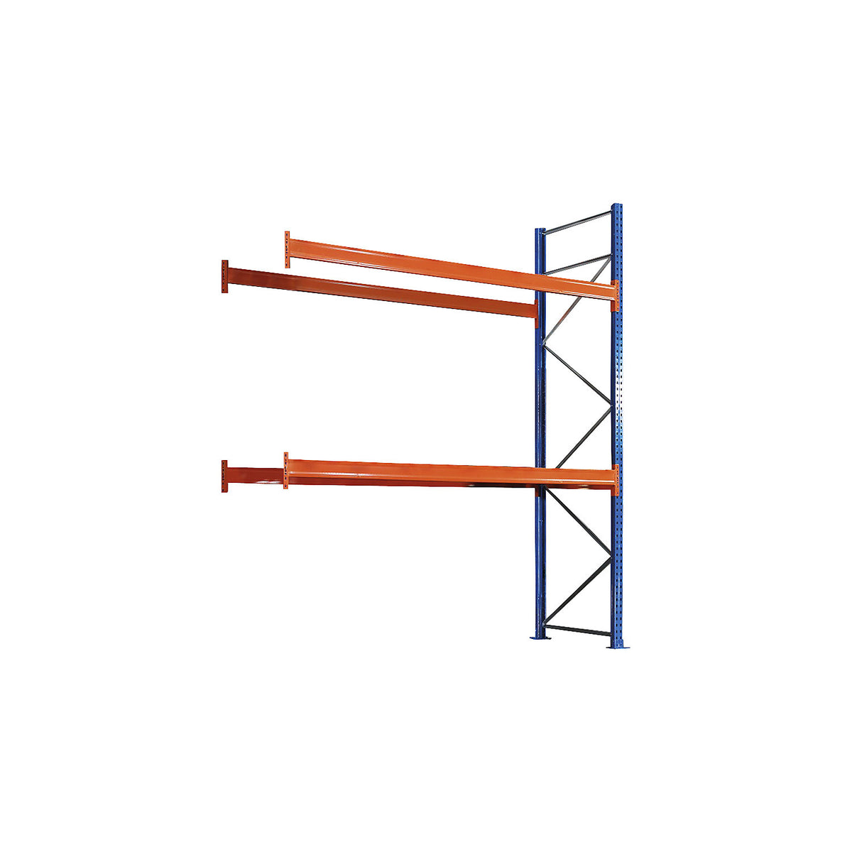 Pallet racking, extension shelf unit, width 2786 mm, HxD 3000 x 1100 mm.