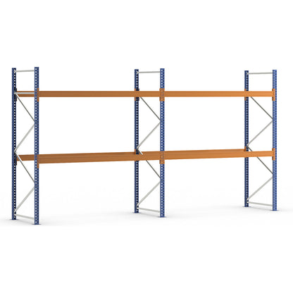 Pallet racking, complete shelf unit, width 5658 mm, HxD 3000 x 1100 mm.