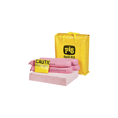 Emergency kit in a carry bag, chemical version, absorbs 34.7 l.