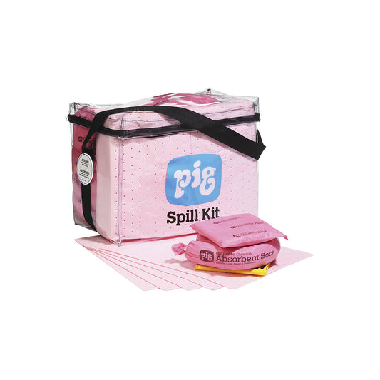 Emergency kit in a transparent bag, chemical version, absorbs 54.4 l.