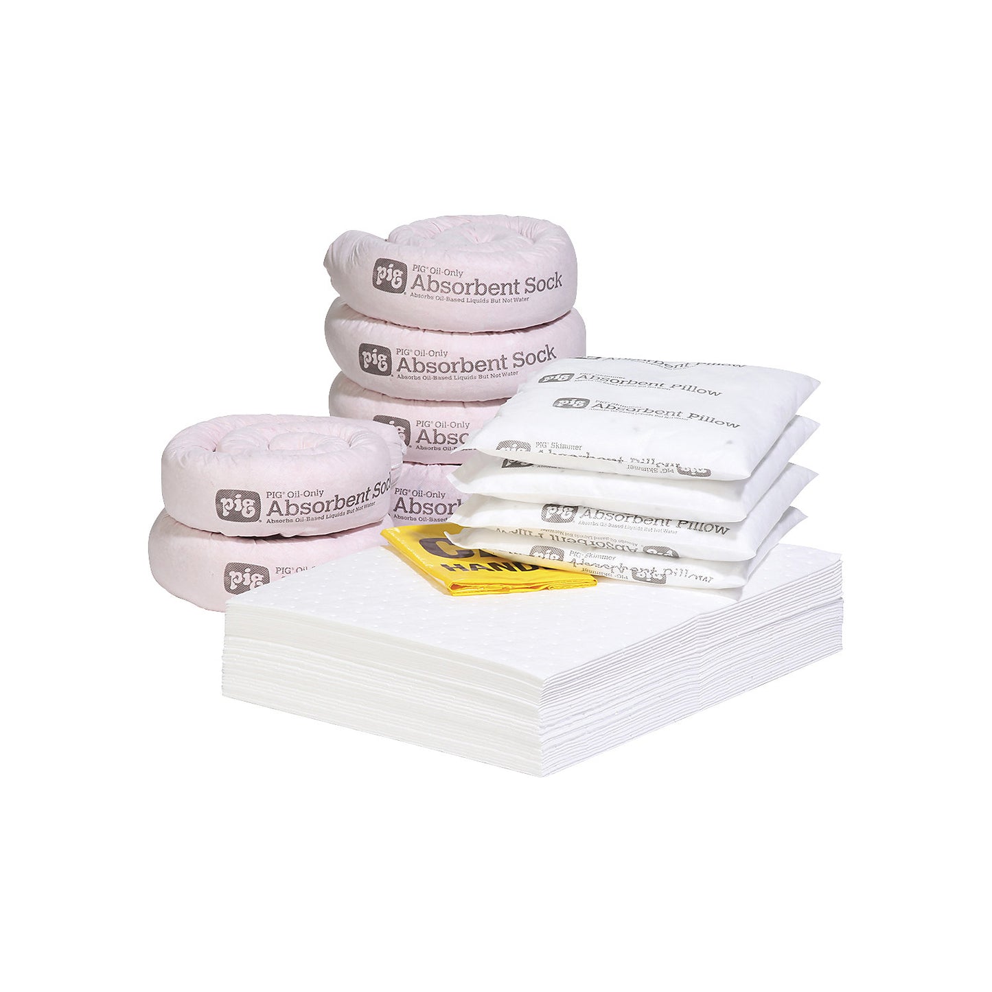 Refill pack for wheeled emergency kit, oil version, absorbs 54.3 l.