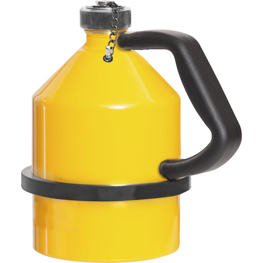 Sheet steel safety container, with screw cap and earth connection, capacity 2 l.