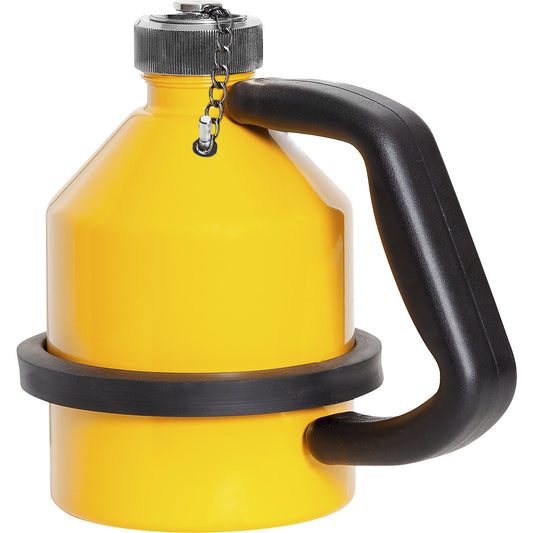 Sheet steel safety container, with screw cap and earth connection, capacity 1 l.
