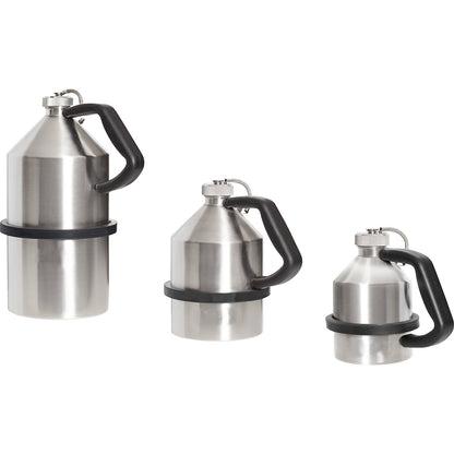 Stainless steel safety container, with screw cap and earth connection, capacity 5 l.