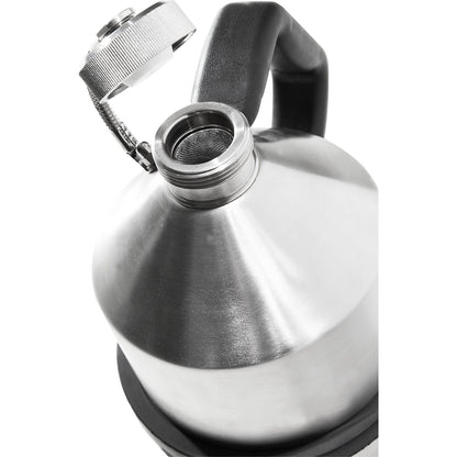 Stainless steel safety container, with screw cap and earth connection, capacity 5 l.