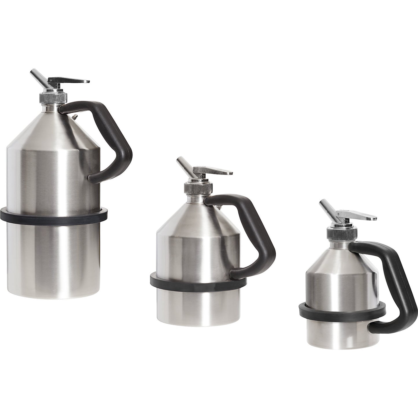 Stainless steel safety dispensing container, with fine dosage tap and earth connection, capacity 1 l.