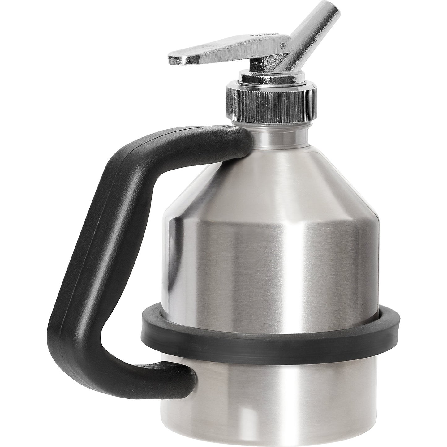 Stainless steel safety dispensing container, with fine dosage tap and earth connection, capacity 1 l.