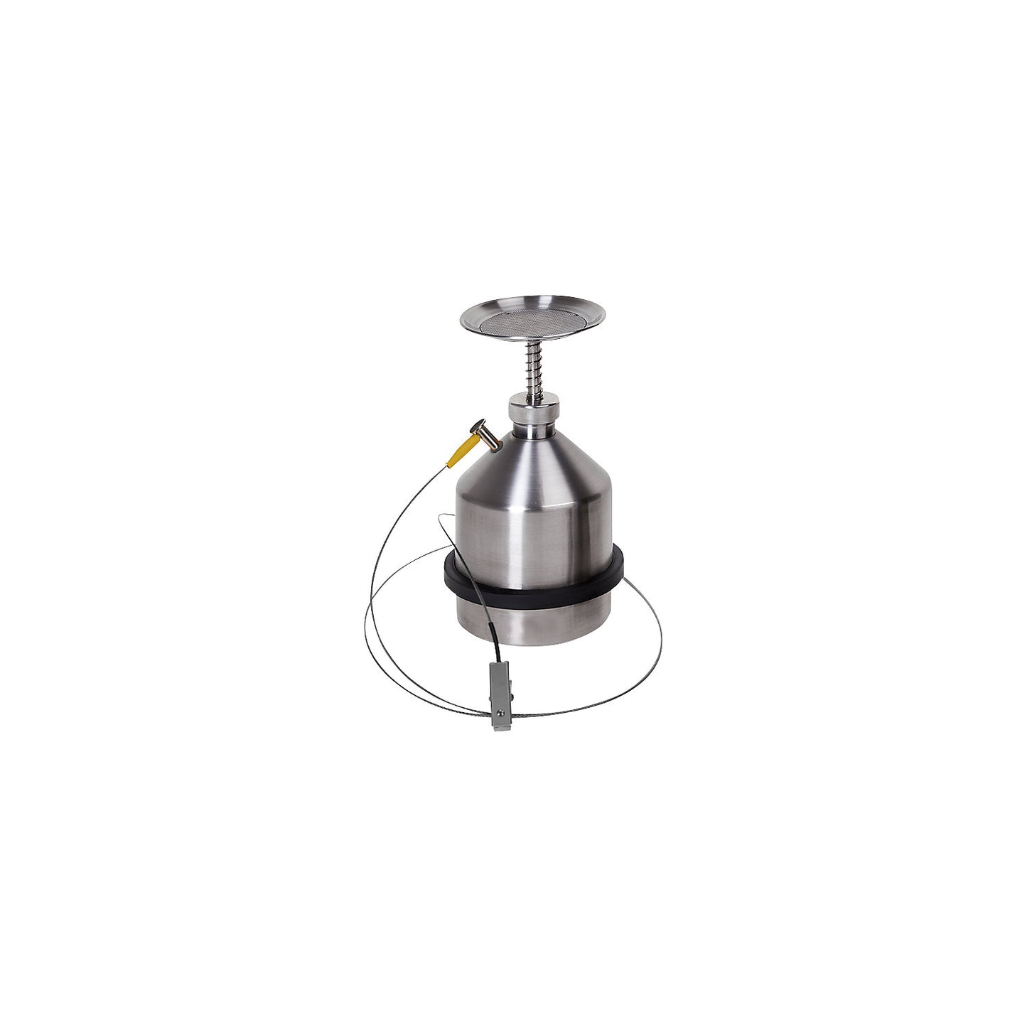 Plunger can with earth connection, stainless steel, capacity 1 l.