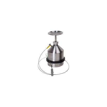 Plunger can with earth connection, stainless steel, capacity 1 l.