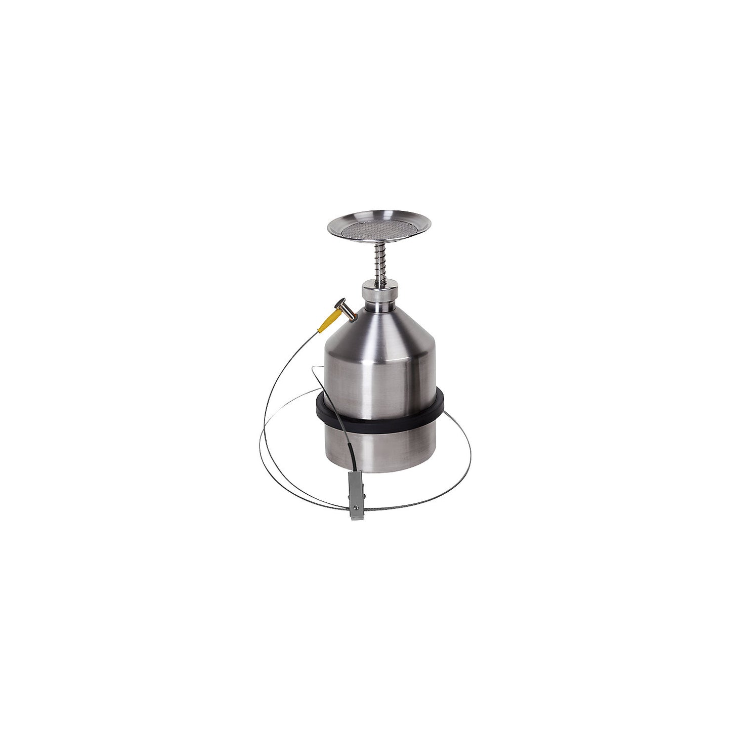 Plunger can with earth connection, stainless steel, capacity 2 l.