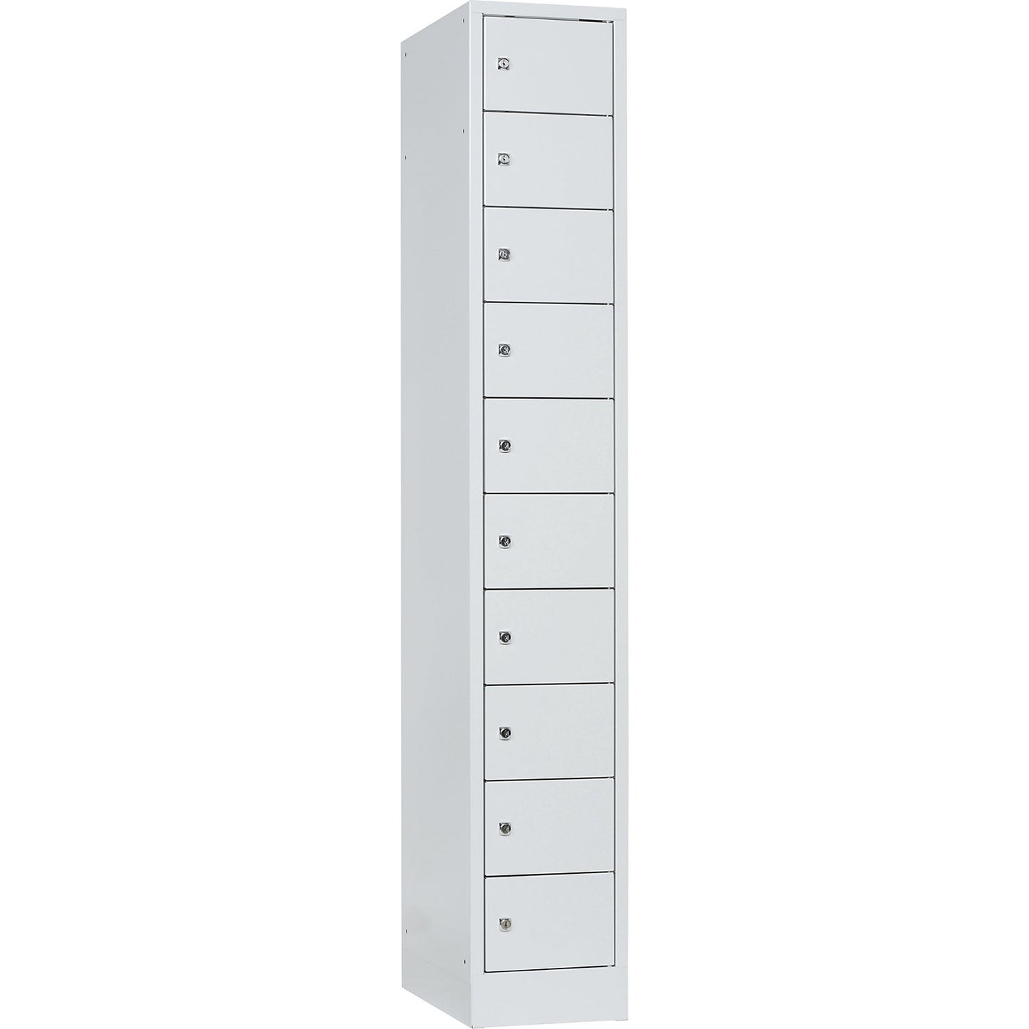 Valuables locker, 1 compartment, light grey, 10 compartments.