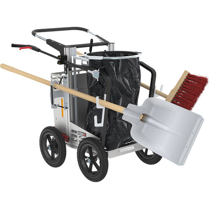 Picobello City waste collection trolley, with bag holder and equipment, HxWxL 1030 x 710 x 900 mm, 120 l.