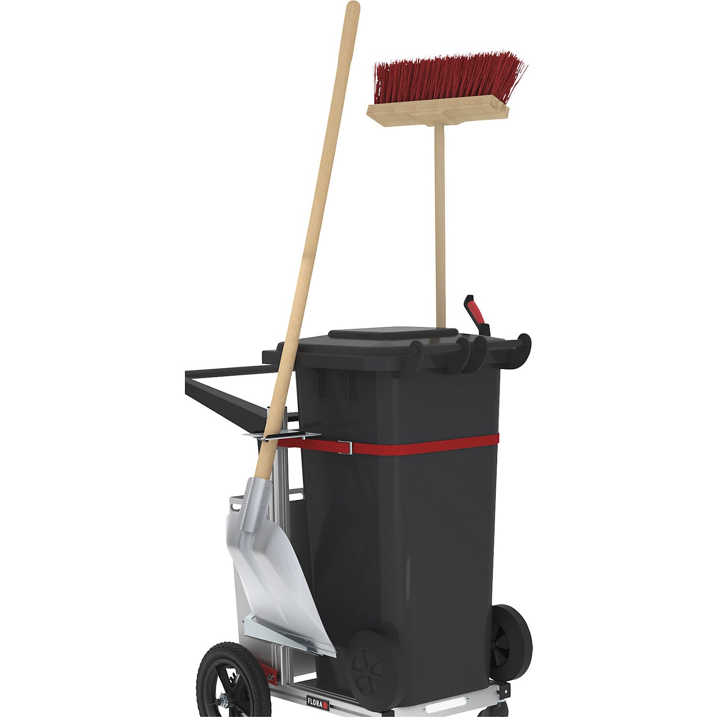 Carrier Original waste collection trolley, for 1 waste collector, 80 - 240 l, with equipment, LxWxH 850 x 680 x 980 mm.