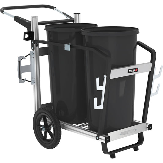 Easy Duo waste collection trolley, with 2 x 60 l waste collectors, LxWxH 1210 x 710 x 980 mm.