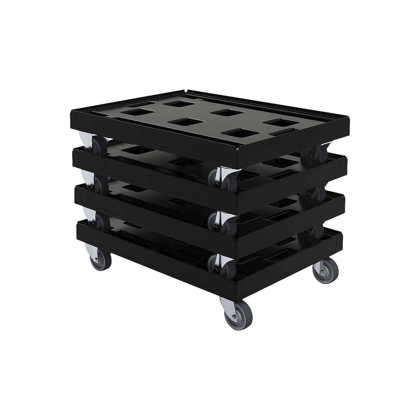 Transport dolly, black, made of recycled material, max. load 500 kg.
