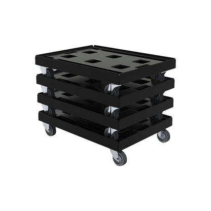 Transport dolly, black, made of recycled material, max. load 500 kg.