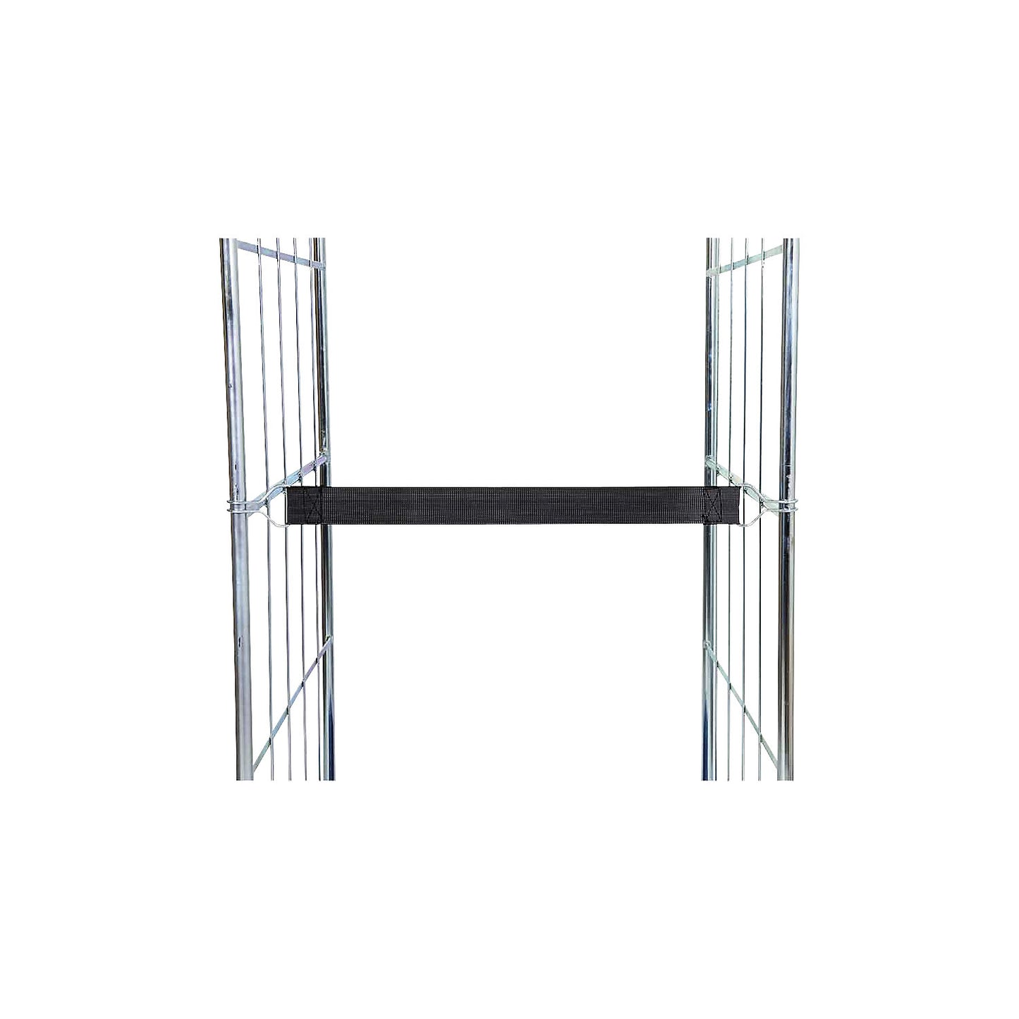 Elastic strap, 2 wire hooks, black.