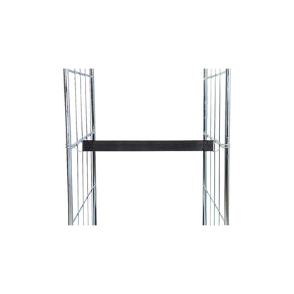 Elastic strap, 2 wire hooks, black.