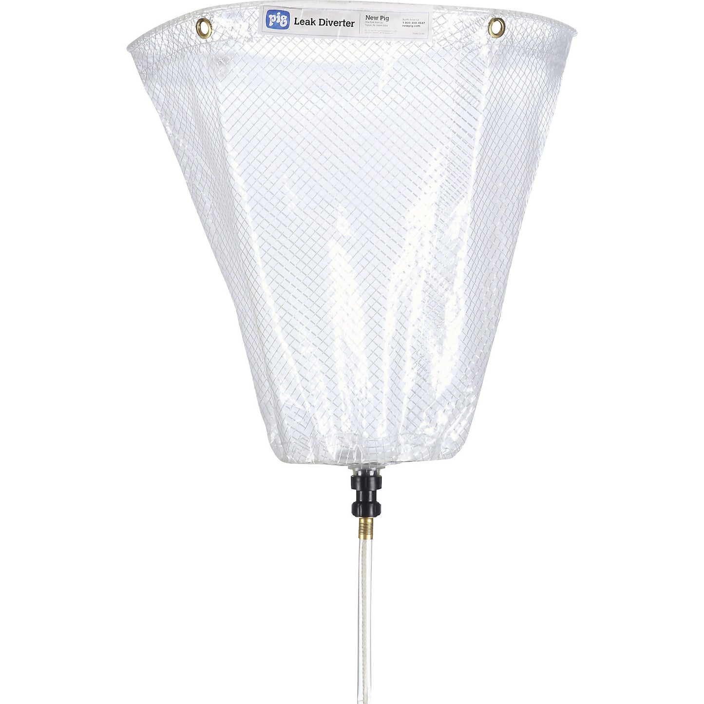 Leak diverter for pipes, WxH 460 x 460 mm, transparent.