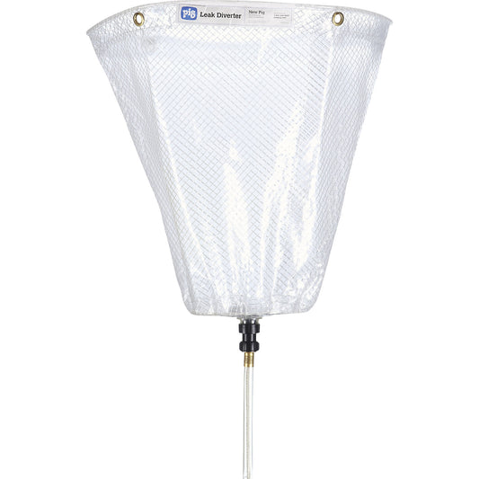 Leak diverter for pipes, WxH 460 x 460 mm, transparent.