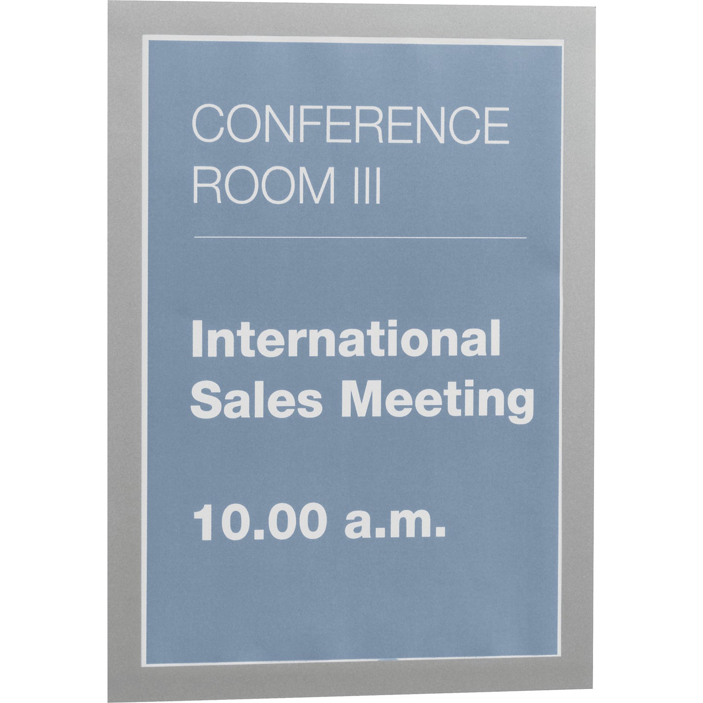DURAFRAME® display frame, self adhesive, magnetic, for A4, silver frame, pack of 20.
