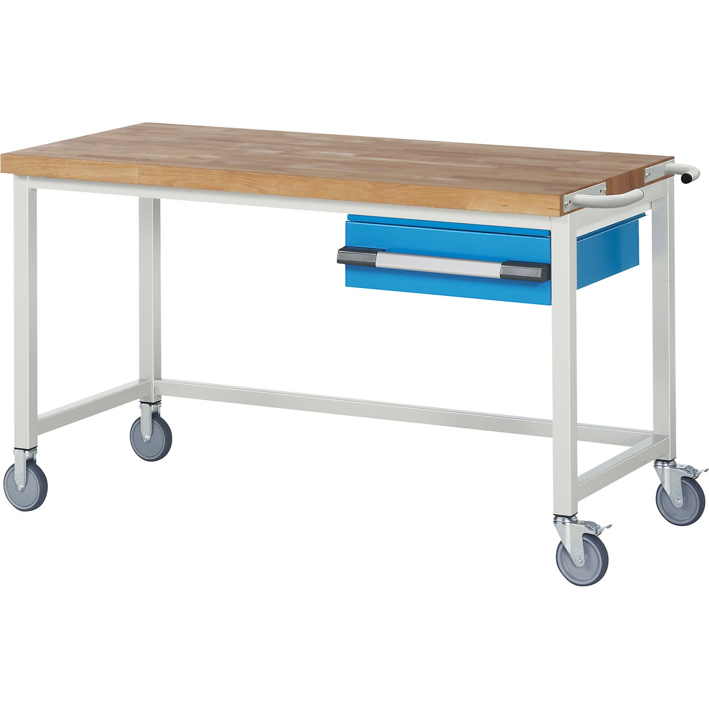 Series 8000 mobile workbench, frame system, 1 suspended drawer, WxD 1500 x 700 mm.